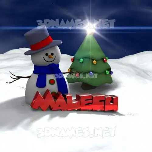 malefu in Happy Xmas style - 3D name wallpaper malefu in Happy Xmas style - 3D name wallpaper