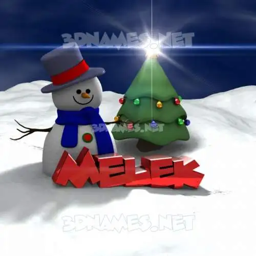 melek in Happy Xmas style - 3D name wallpaper melek in Happy Xmas style - 3D name wallpaper