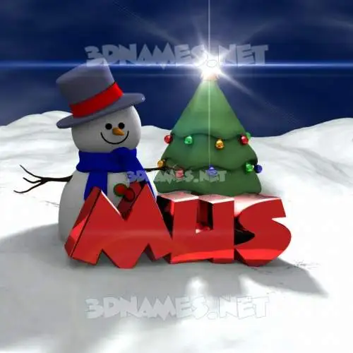 mus in Happy Xmas style - 3D name wallpaper mus in Happy Xmas style - 3D name wallpaper
