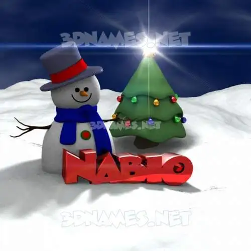 nabio in Happy Xmas style - 3D name wallpaper nabio in Happy Xmas style - 3D name wallpaper