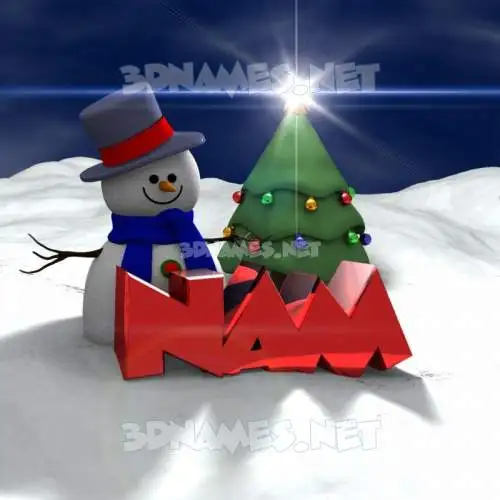 nam in Happy Xmas style - 3D name wallpaper nam in Happy Xmas style - 3D name wallpaper
