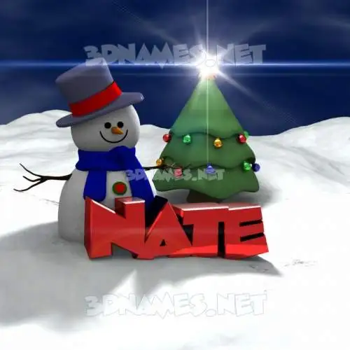 nate in Happy Xmas style - 3D name wallpaper nate in Happy Xmas style - 3D name wallpaper