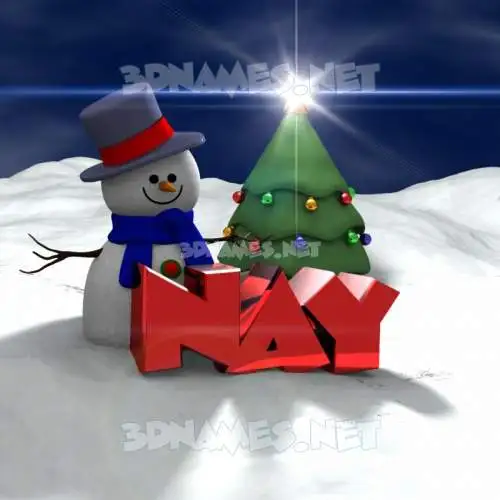 nay in Happy Xmas style - 3D name wallpaper nay in Happy Xmas style - 3D name wallpaper