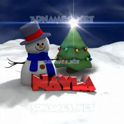 nayla in Happy Xmas style - 3D name wallpaper nayla in Happy Xmas style - 3D name wallpaper