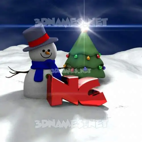 nc in Happy Xmas style - 3D name wallpaper nc in Happy Xmas style - 3D name wallpaper