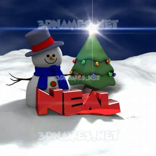 neal in Happy Xmas style - 3D name wallpaper neal in Happy Xmas style - 3D name wallpaper