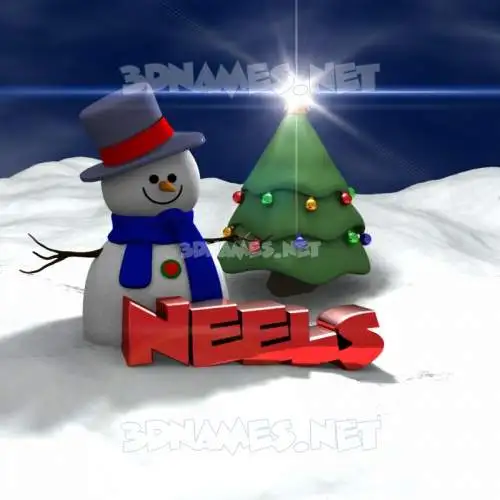 neels in Happy Xmas style - 3D name wallpaper neels in Happy Xmas style - 3D name wallpaper