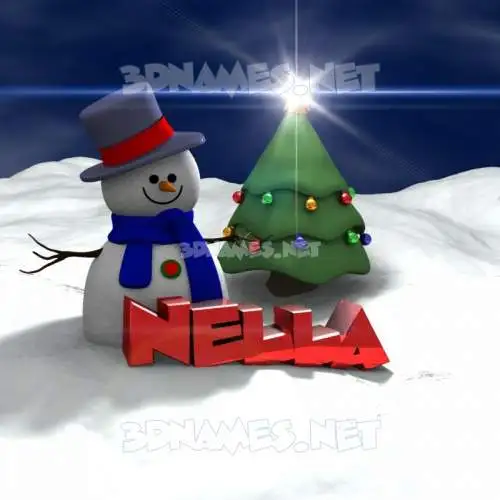 nella in Happy Xmas style - 3D name wallpaper nella in Happy Xmas style - 3D name wallpaper