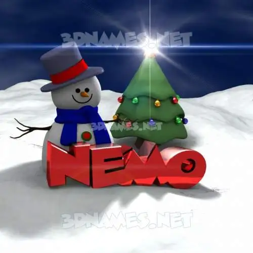 nemo in Happy Xmas style - 3D name wallpaper nemo in Happy Xmas style - 3D name wallpaper