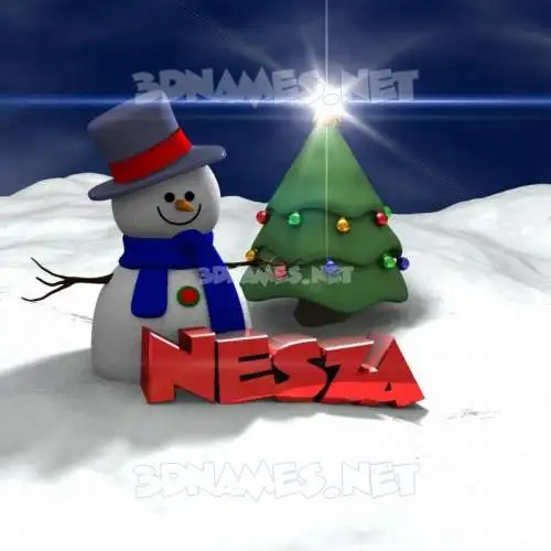 nesza in Happy Xmas style - 3D name wallpaper nesza in Happy Xmas style - 3D name wallpaper