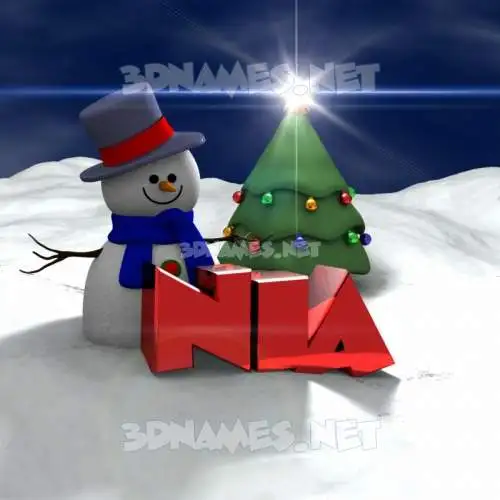 nia in Happy Xmas style - 3D name wallpaper nia in Happy Xmas style - 3D name wallpaper