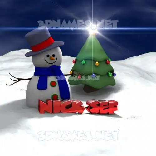 nick sef in Happy Xmas style - 3D name wallpaper nick sef in Happy Xmas style - 3D name wallpaper