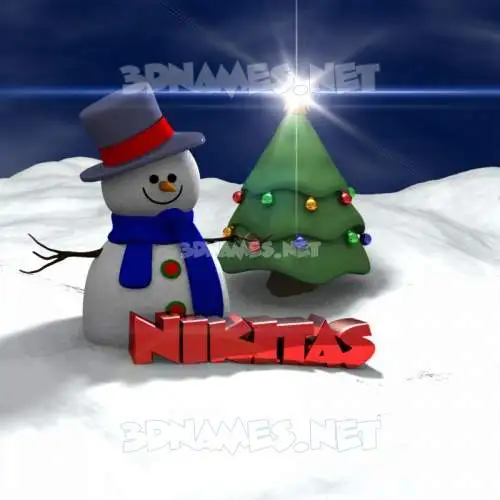 nikitas in Happy Xmas style - 3D name wallpaper nikitas in Happy Xmas style - 3D name wallpaper