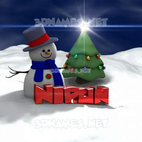 nipun in Happy Xmas style - 3D name wallpaper
