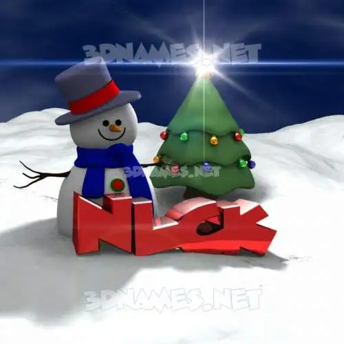 nlck in Happy Xmas style - 3D name wallpaper nlck in Happy Xmas style - 3D name wallpaper