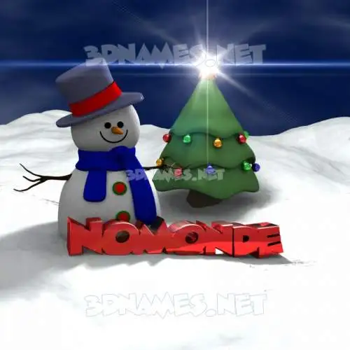 nomonde in Happy Xmas style - 3D name wallpaper