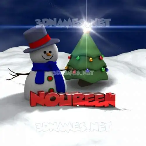noureen in Happy Xmas style - 3D name wallpaper noureen in Happy Xmas style - 3D name wallpaper