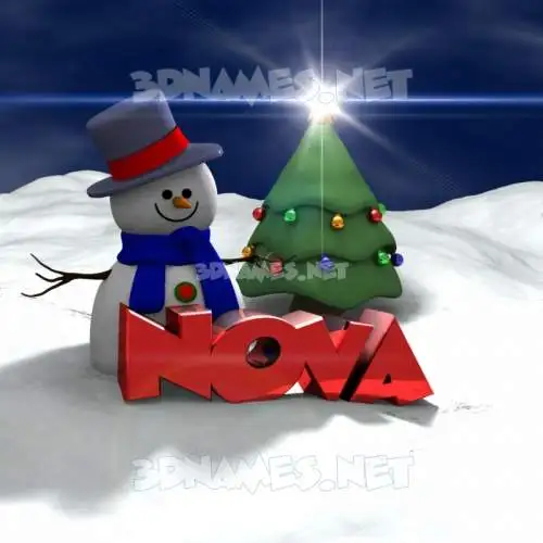 nova in Happy Xmas style - 3D name wallpaper nova in Happy Xmas style - 3D name wallpaper