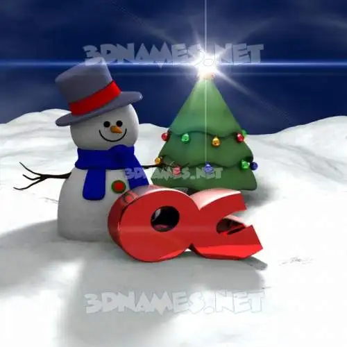 oc in Happy Xmas style - 3D name wallpaper oc in Happy Xmas style - 3D name wallpaper