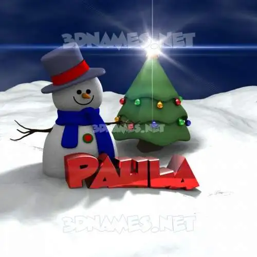 paula in Happy Xmas style - 3D name wallpaper paula in Happy Xmas style - 3D name wallpaper