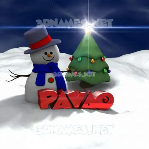 pavao in Happy Xmas style - 3D name wallpaper pavao in Happy Xmas style - 3D name wallpaper