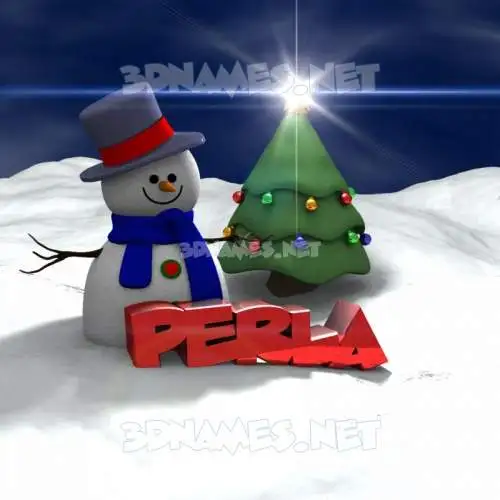 perla in Happy Xmas style - 3D name wallpaper perla in Happy Xmas style - 3D name wallpaper