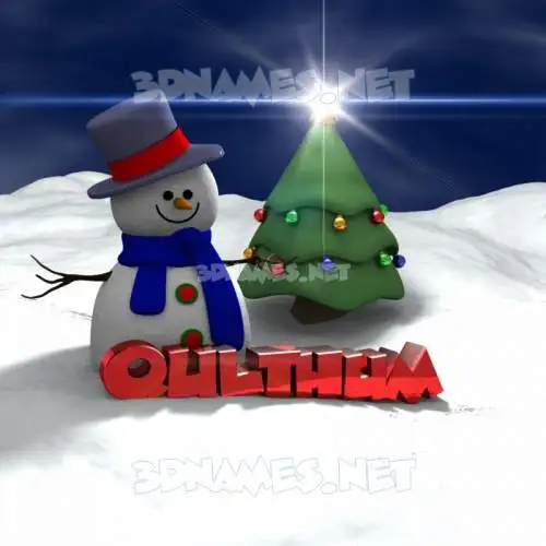 qulthum in Happy Xmas style - 3D name wallpaper qulthum in Happy Xmas style - 3D name wallpaper