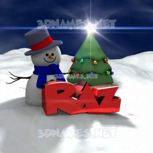 raz in Happy Xmas style - 3D name wallpaper raz in Happy Xmas style - 3D name wallpaper