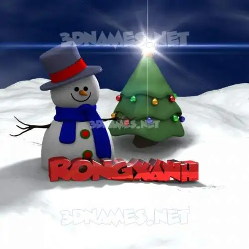rongxanh in Happy Xmas style - 3D name wallpaper rongxanh in Happy Xmas style - 3D name wallpaper