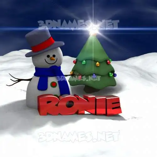 ronie in Happy Xmas style - 3D name wallpaper ronie in Happy Xmas style - 3D name wallpaper