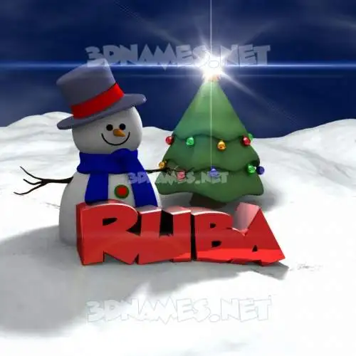 ruba in Happy Xmas style - 3D name wallpaper ruba in Happy Xmas style - 3D name wallpaper