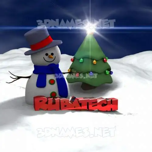 rubatech in Happy Xmas style - 3D name wallpaper rubatech in Happy Xmas style - 3D name wallpaper