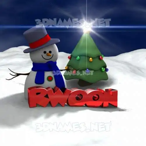 rwoon in Happy Xmas style - 3D name wallpaper rwoon in Happy Xmas style - 3D name wallpaper