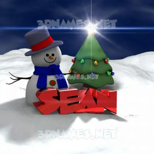 sean in Happy Xmas style - 3D name wallpaper sean in Happy Xmas style - 3D name wallpaper