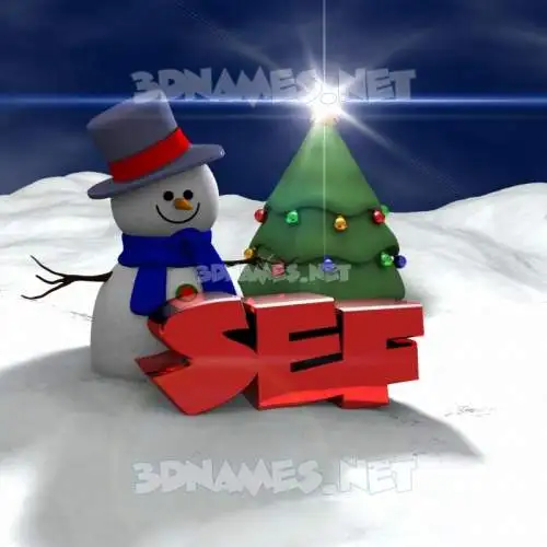 sef in Happy Xmas style - 3D name wallpaper sef in Happy Xmas style - 3D name wallpaper