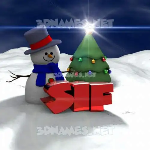 sif in Happy Xmas style - 3D name wallpaper sif in Happy Xmas style - 3D name wallpaper