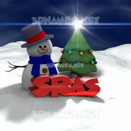 sras in Happy Xmas style - 3D name wallpaper sras in Happy Xmas style - 3D name wallpaper