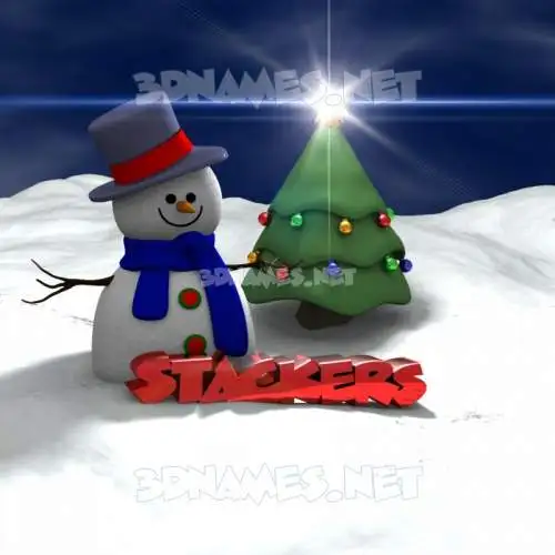 stackers in Happy Xmas style - 3D name wallpaper stackers in Happy Xmas style - 3D name wallpaper