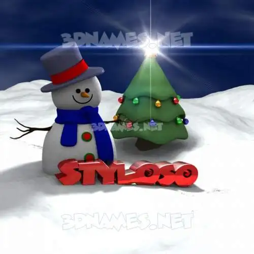 styloso in Happy Xmas style - 3D name wallpaper styloso in Happy Xmas style - 3D name wallpaper