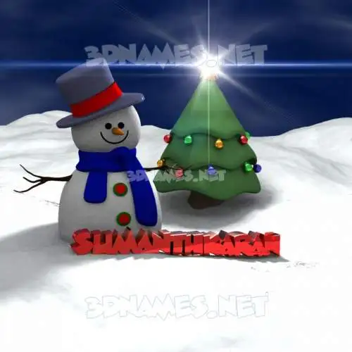 sumanthkaran in Happy Xmas style - 3D name wallpaper