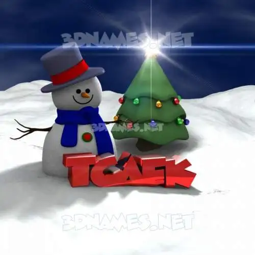tcafk in Happy Xmas style - 3D name wallpaper tcafk in Happy Xmas style - 3D name wallpaper