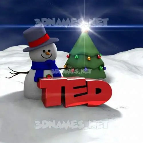 ted in Happy Xmas style - 3D name wallpaper ted in Happy Xmas style - 3D name wallpaper