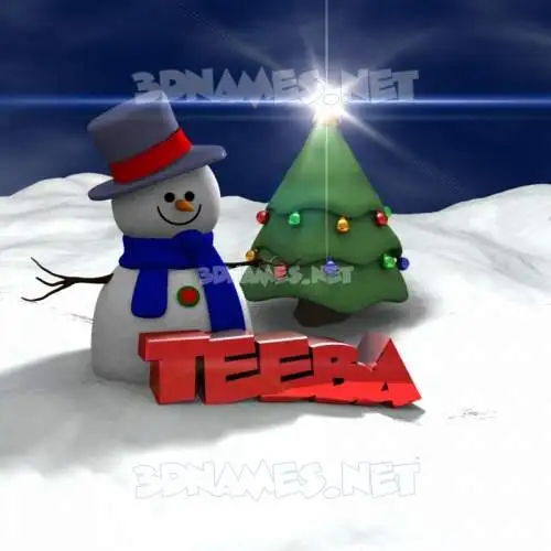 teeba in Happy Xmas style - 3D name wallpaper teeba in Happy Xmas style - 3D name wallpaper
