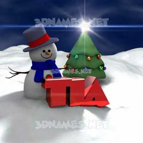 tia in Happy Xmas style - 3D name wallpaper tia in Happy Xmas style - 3D name wallpaper