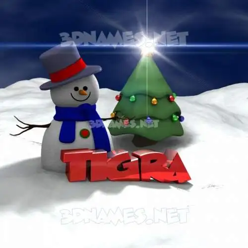 tigra in Happy Xmas style - 3D name wallpaper tigra in Happy Xmas style - 3D name wallpaper