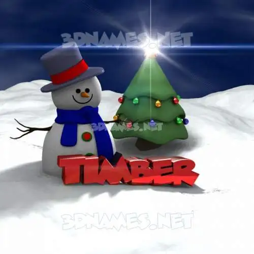 timber in Happy Xmas style - 3D name wallpaper timber in Happy Xmas style - 3D name wallpaper