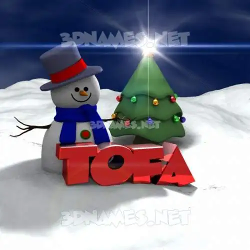 tofa in Happy Xmas style - 3D name wallpaper tofa in Happy Xmas style - 3D name wallpaper