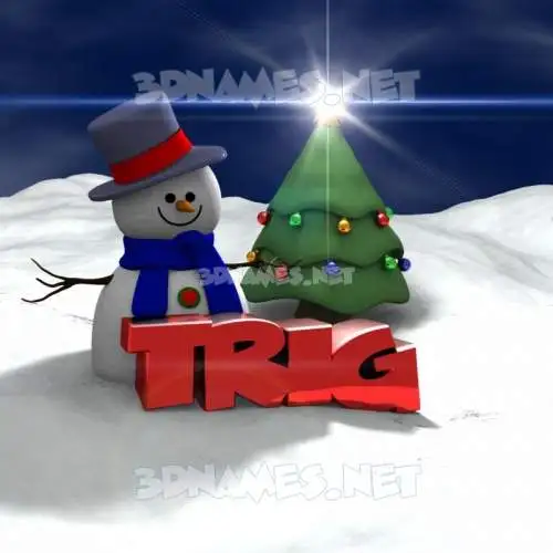 trig in Happy Xmas style - 3D name wallpaper trig in Happy Xmas style - 3D name wallpaper