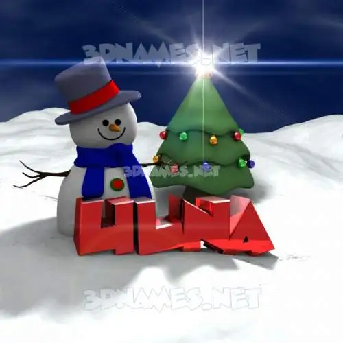 ulna in Happy Xmas style - 3D name wallpaper