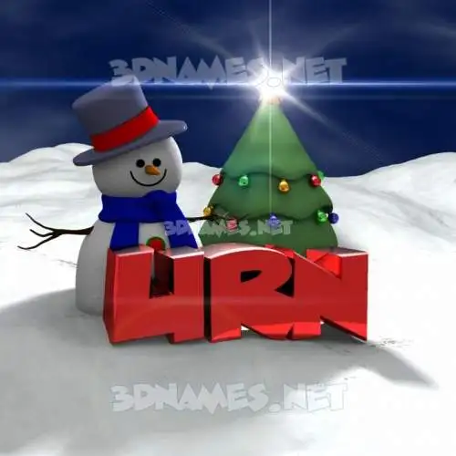 urn in Happy Xmas style - 3D name wallpaper urn in Happy Xmas style - 3D name wallpaper